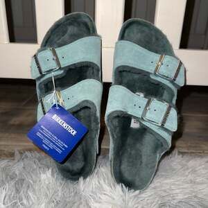 BIRKENSTOCK Arizona Shearling Suede Leather